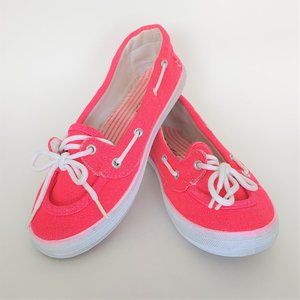🎃Twisted Champion Washed Neon Pink Boat Shoe Sz 6